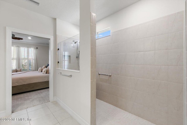203 Country Brook Ave, Ponte Vedra, FL 32081 - bathroom featuring tile patterned flooring, a wealth of natural light, a walk in shower, and ensuite bathroom