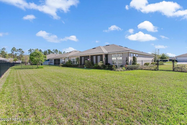 203 Country Brook Ave, Ponte Vedra, FL 32081 - back of property featuring a lawn and a fenced backyard