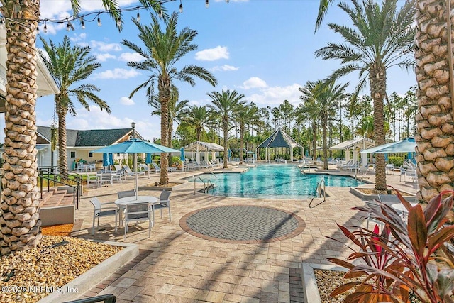 203 Country Brook Ave, Ponte Vedra, FL 32081 - pool with a gazebo and a patio