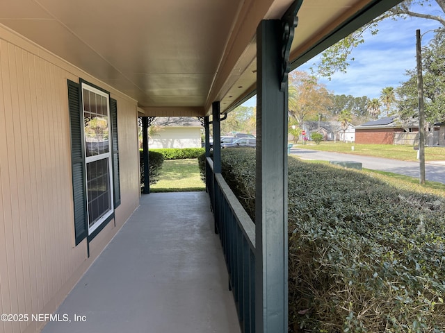 view of patio featuring covered porch