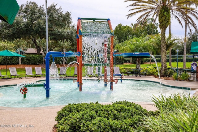 view of playground with fence