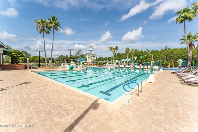 pool featuring a patio