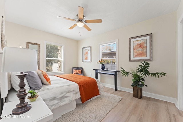 4517 Delta Ave, Jacksonville, FL 32205 - bedroom featuring light wood-style flooring and a ceiling fan