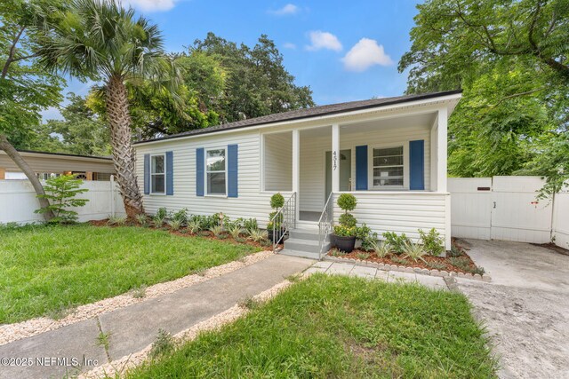 4517 Delta Ave, Jacksonville, FL 32205 - view of front of property with a porch and a gate