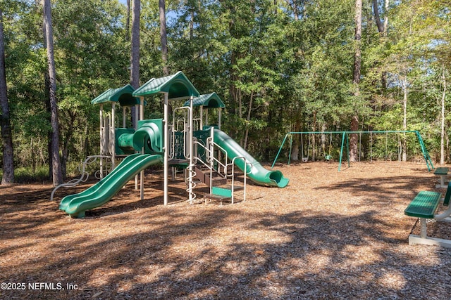 view of community jungle gym