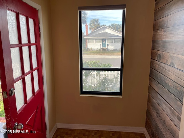 interior space with baseboards