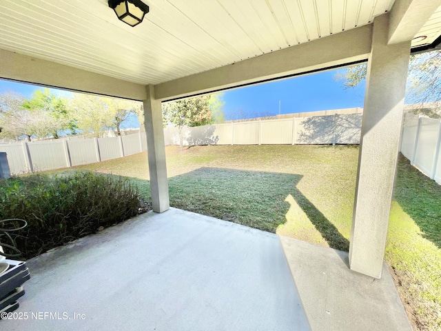 view of patio / terrace with a fenced backyard