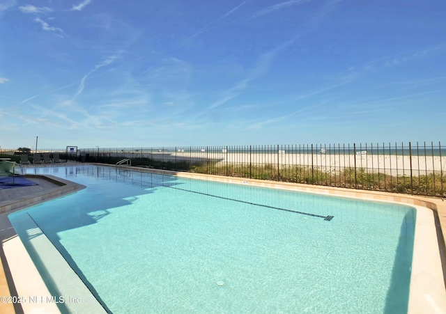 community pool with fence