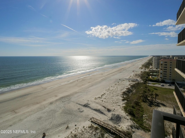 property view of water with a view of the beach