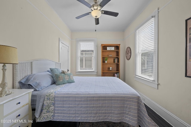 bedroom with ceiling fan