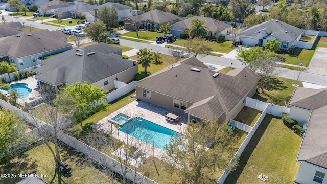 drone / aerial view featuring a residential view