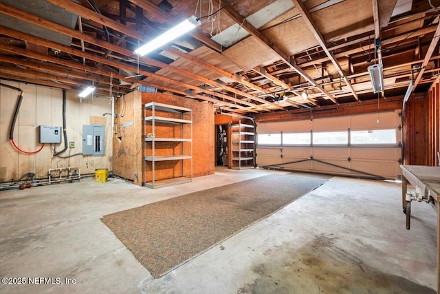 garage featuring electric panel