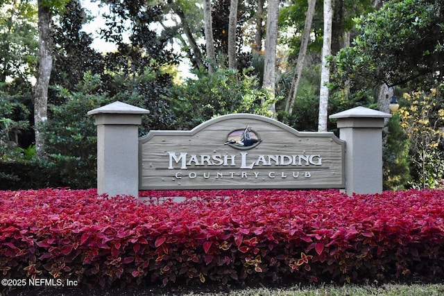 view of community sign