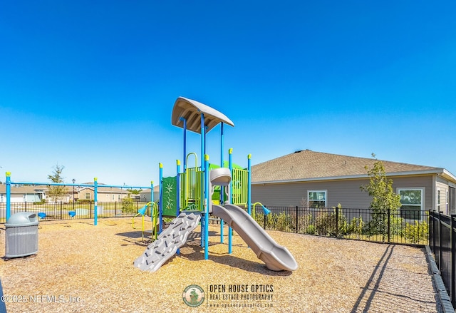 communal playground with fence