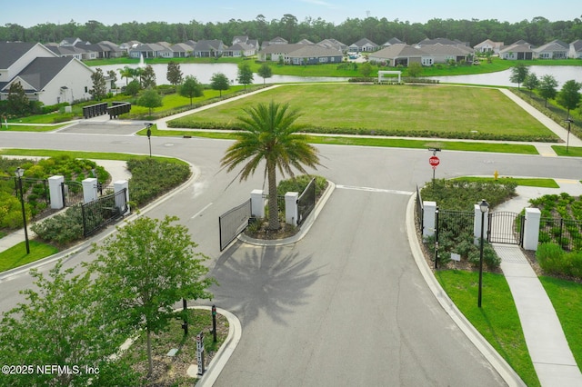 bird's eye view with a residential view