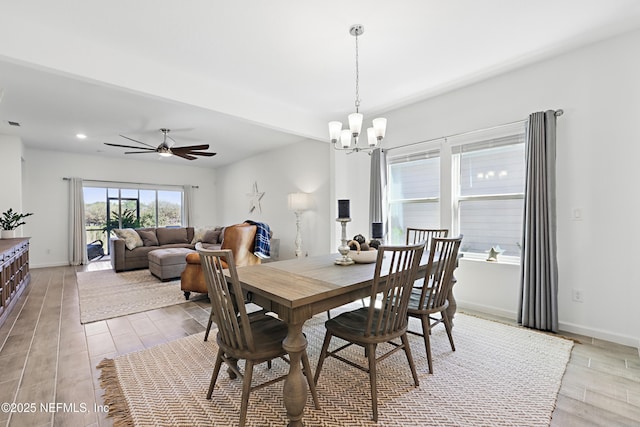 2965 Crossfield Dr, Green Cove Springs, FL 32043 - dining area with light wood-type flooring, baseboards, and recessed lighting