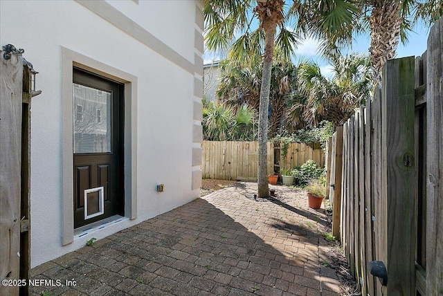 view of patio with fence