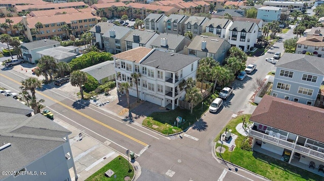 aerial view with a residential view