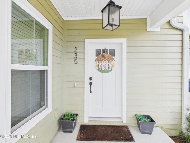view of doorway to property