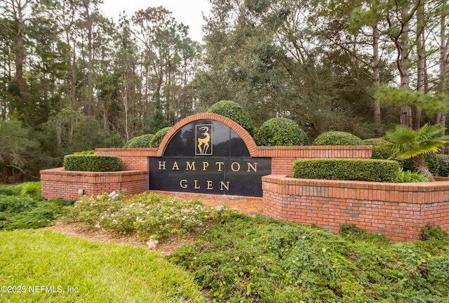 view of community sign