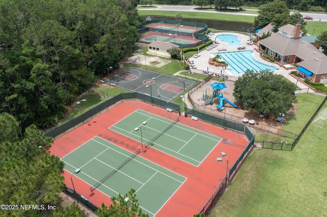 birds eye view of property