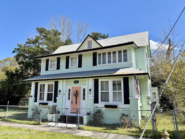 346 N Cherry St, Starke, FL 32091 - view of front of home featuring a gate and a fenced front yard