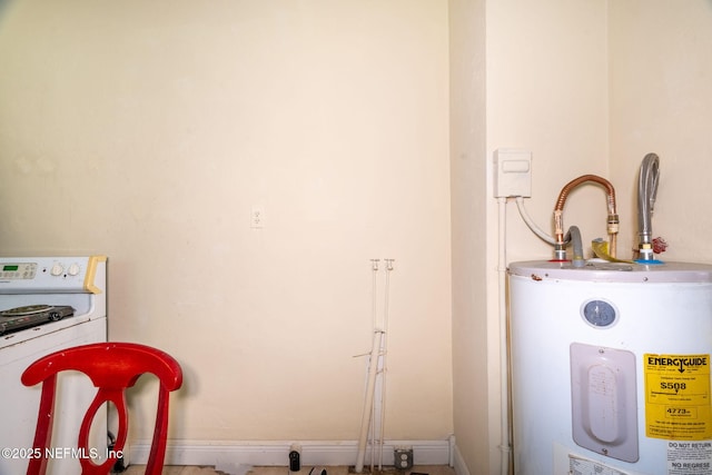 346 N Cherry St, Starke, FL 32091 - utility room with electric water heater