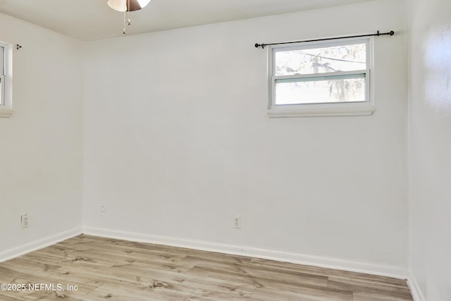 395 Arora Blvd, Orange Park, FL 32073 - unfurnished room featuring a ceiling fan, light wood-style floors, and baseboards