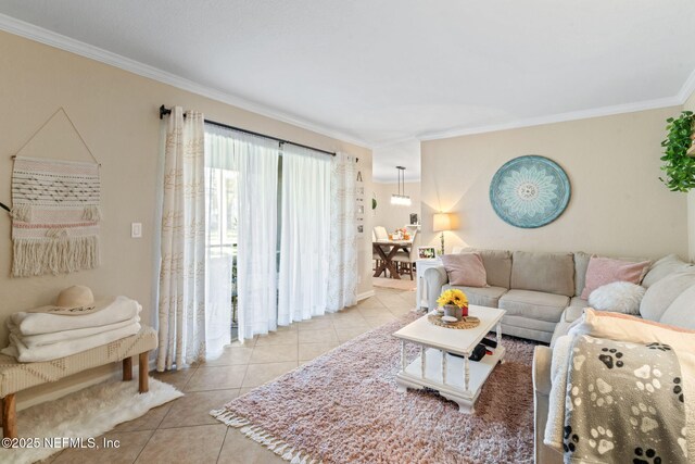 8880 Old Kings Rd S Unit 21, Jacksonville, FL 32257 - tiled living room featuring ornamental molding