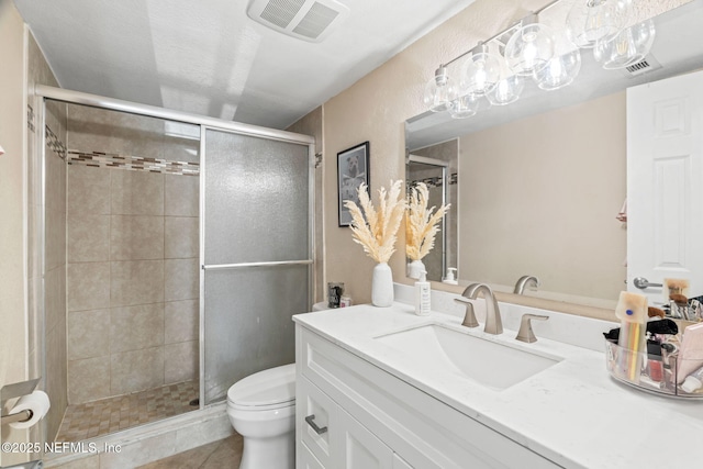 8880 Old Kings Rd S Unit 21, Jacksonville, FL 32257 - full bath with visible vents, a stall shower, and toilet