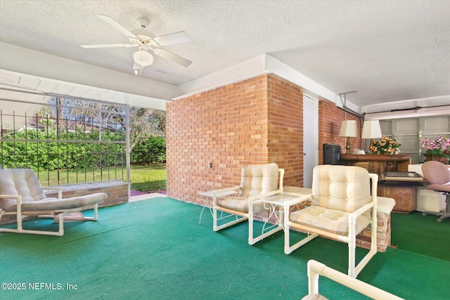 view of patio / terrace with ceiling fan