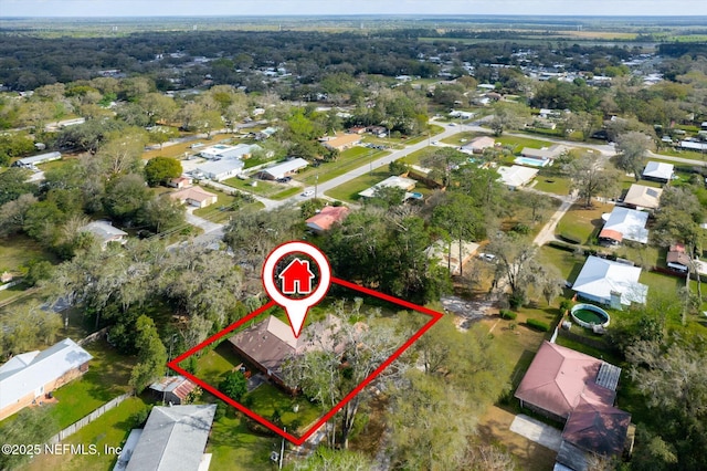 birds eye view of property featuring a residential view