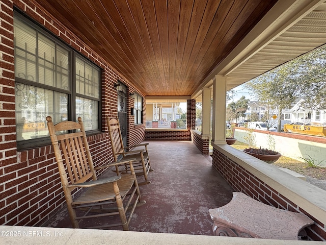 view of patio / terrace with a porch