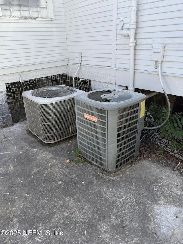 exterior details featuring central AC unit