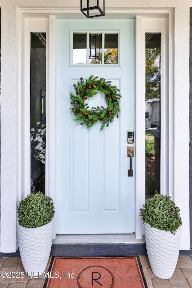 view of doorway to property