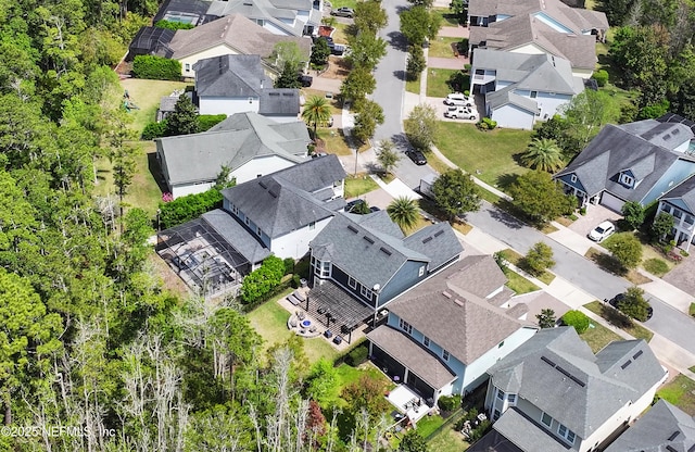 drone / aerial view with a residential view
