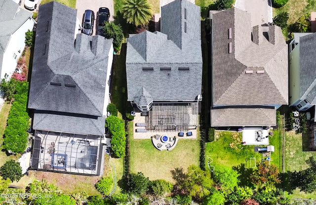 aerial view with a residential view