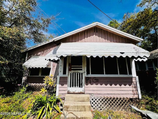 view of bungalow-style home