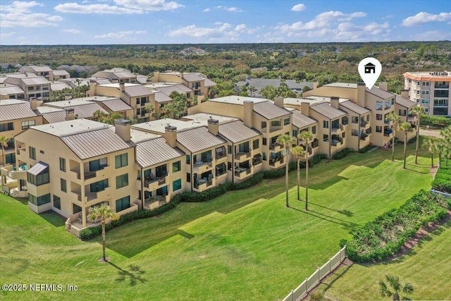 drone / aerial view featuring a residential view