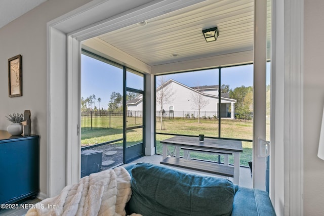 view of sunroom / solarium