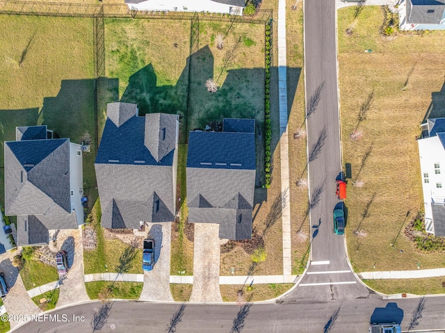 drone / aerial view with a residential view