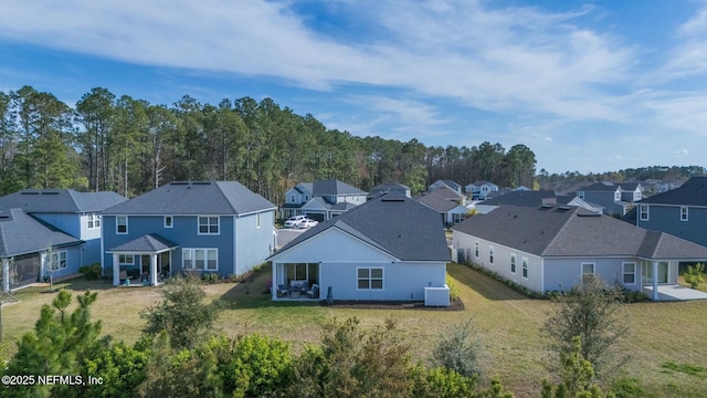 drone / aerial view featuring a residential view