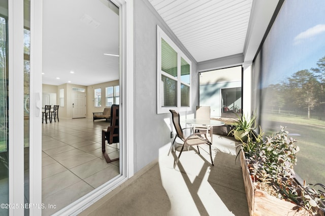 view of sunroom