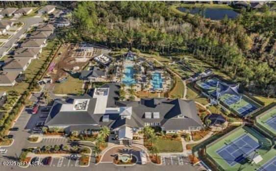 bird's eye view with a residential view