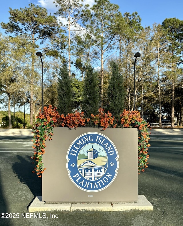 view of community sign