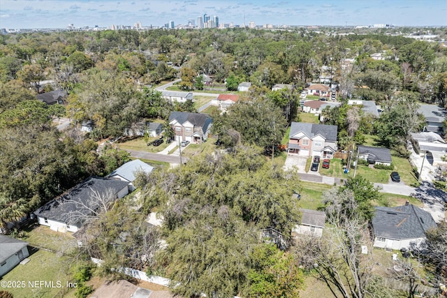 bird's eye view with a residential view