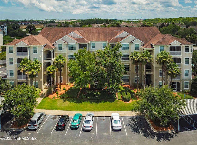 drone / aerial view with a residential view