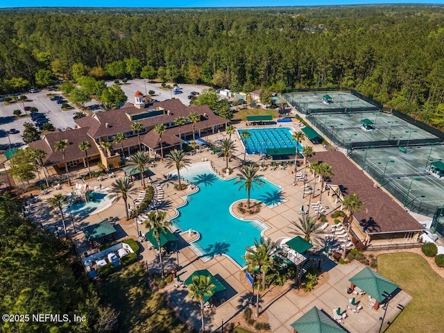 1341 Honeysuckle Dr, Saint Johns, FL 32259 - aerial view of a forest and a pool