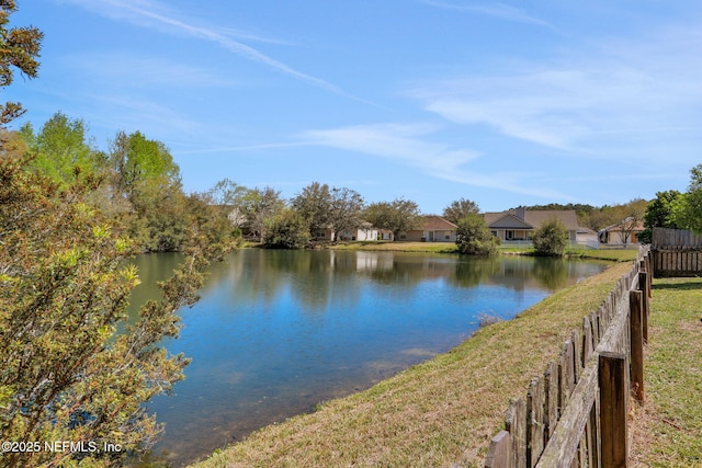 water view with fence