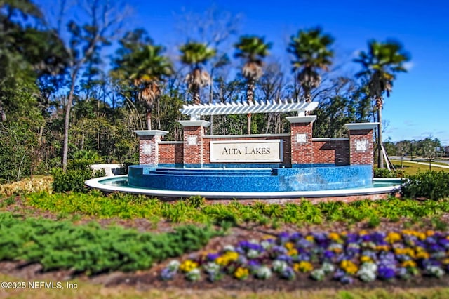 view of community sign